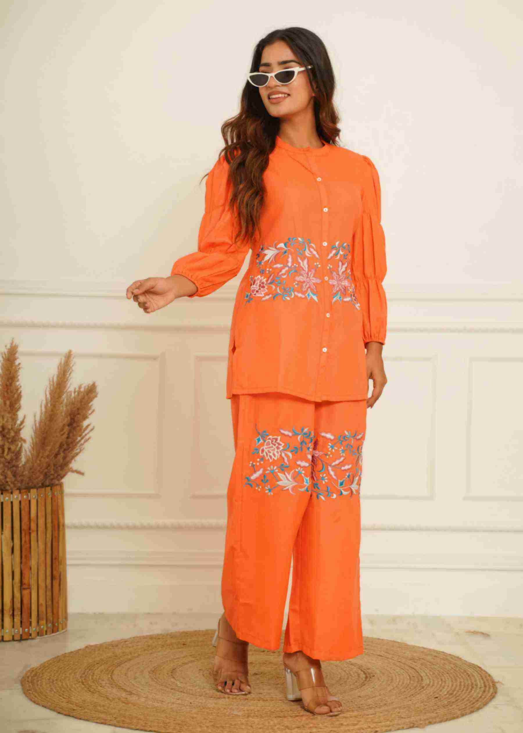 BLENDED ORANGE COTTON CO-ORD SET