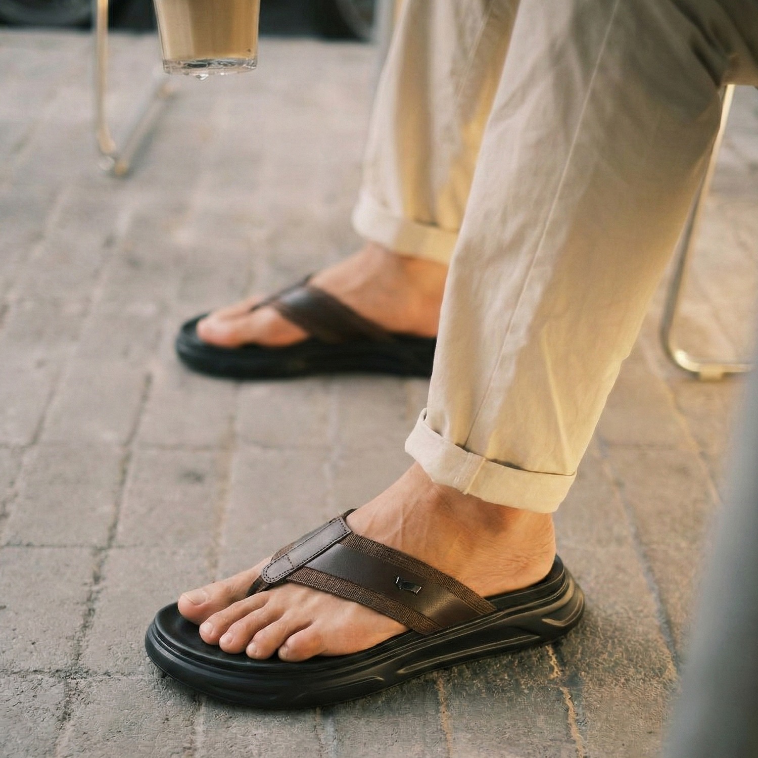 Men Brown Mare Chappals