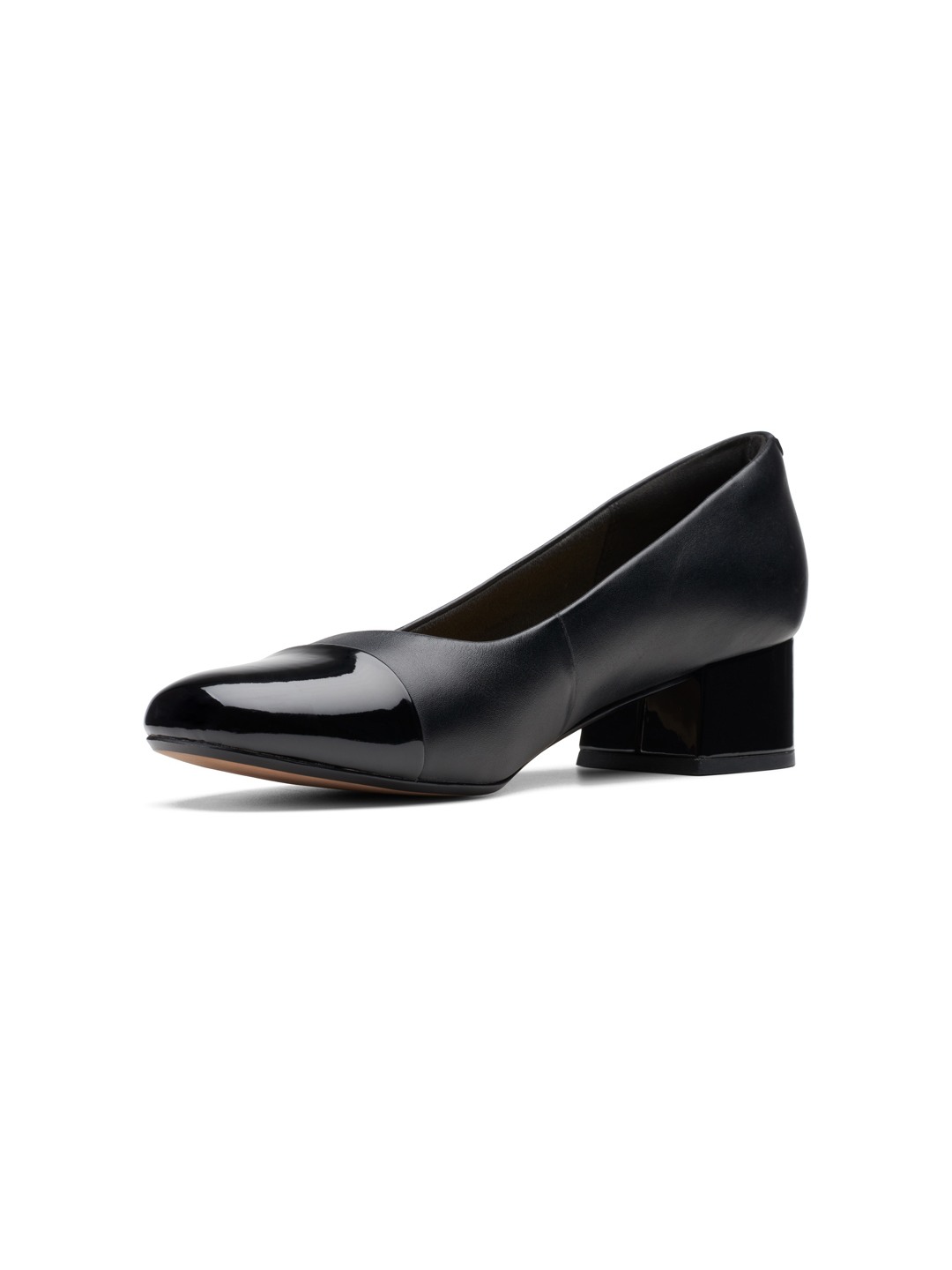 CLARKS BLACK WOMEN MARILYN SARA BLOCK HEEL PUMPS
