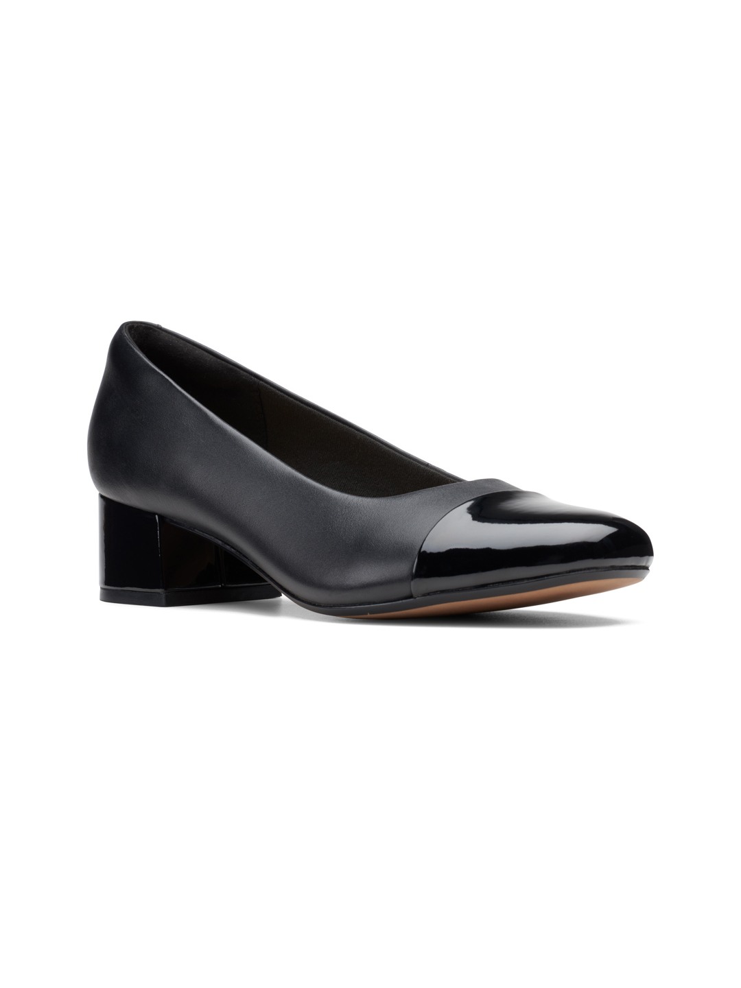 CLARKS BLACK WOMEN MARILYN SARA BLOCK HEEL PUMPS