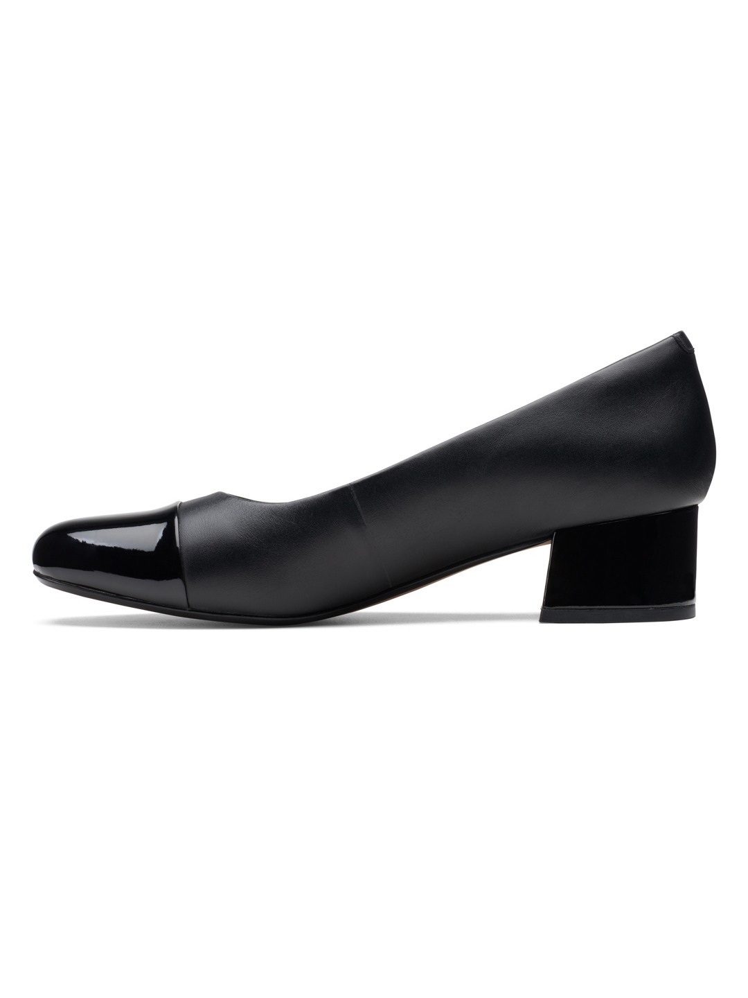 CLARKS BLACK WOMEN MARILYN SARA BLOCK HEEL PUMPS