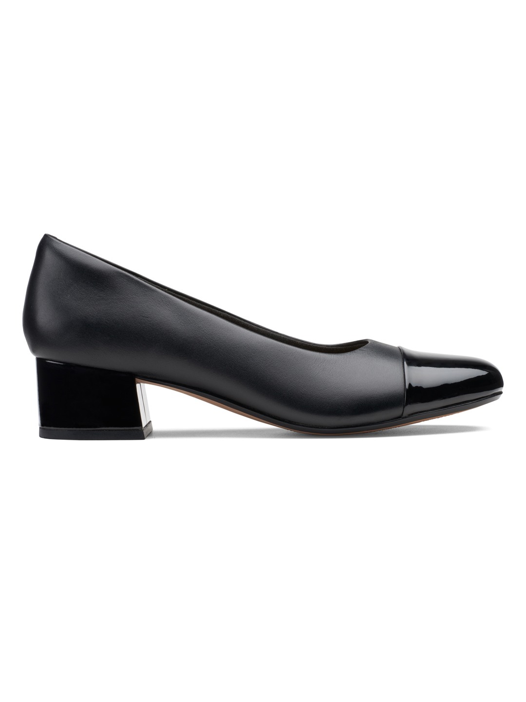CLARKS BLACK WOMEN MARILYN SARA BLOCK HEEL PUMPS