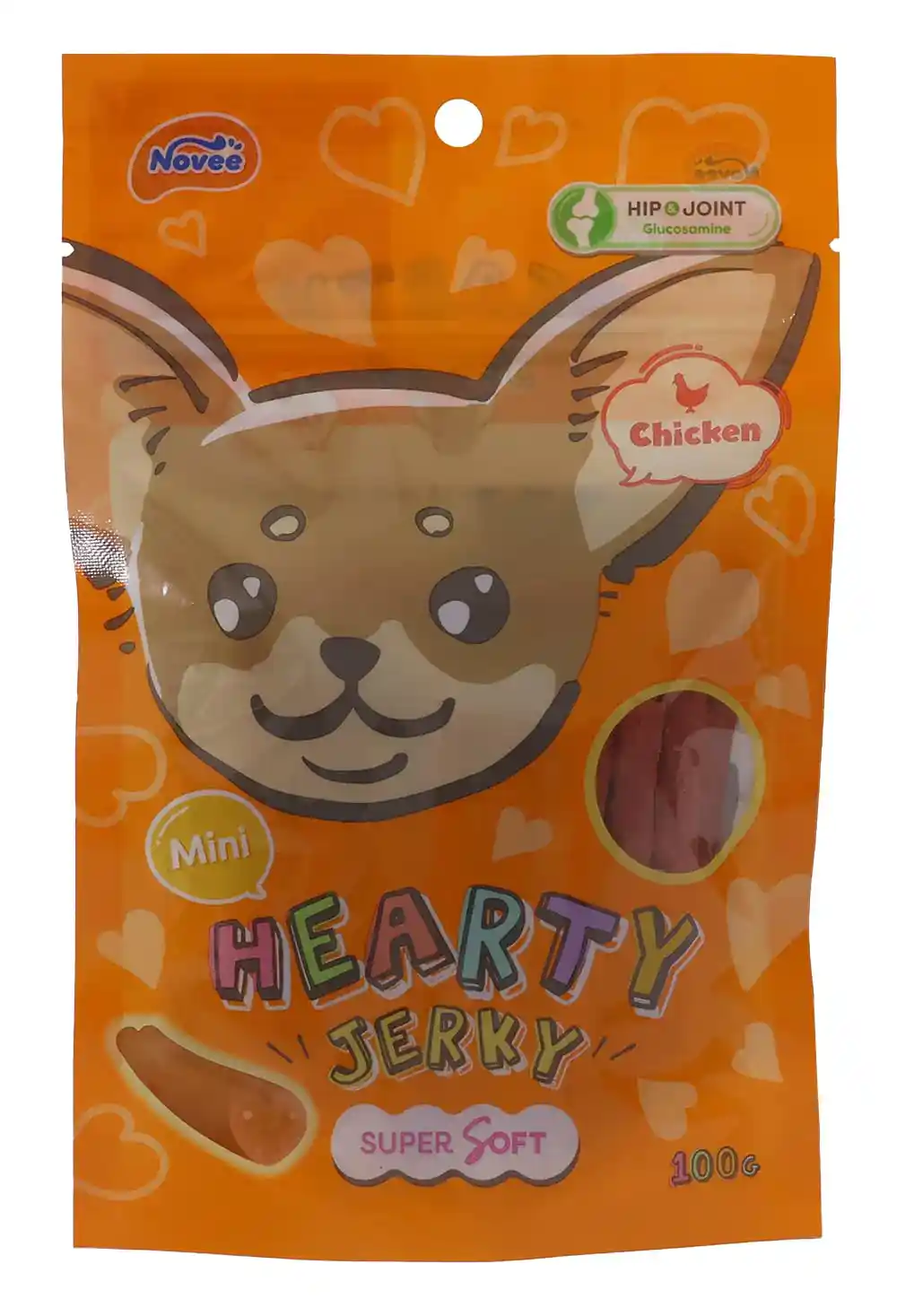 Novee Hearty Jerky Chicken Flavour 100Gm – (Best Before Oct’26)