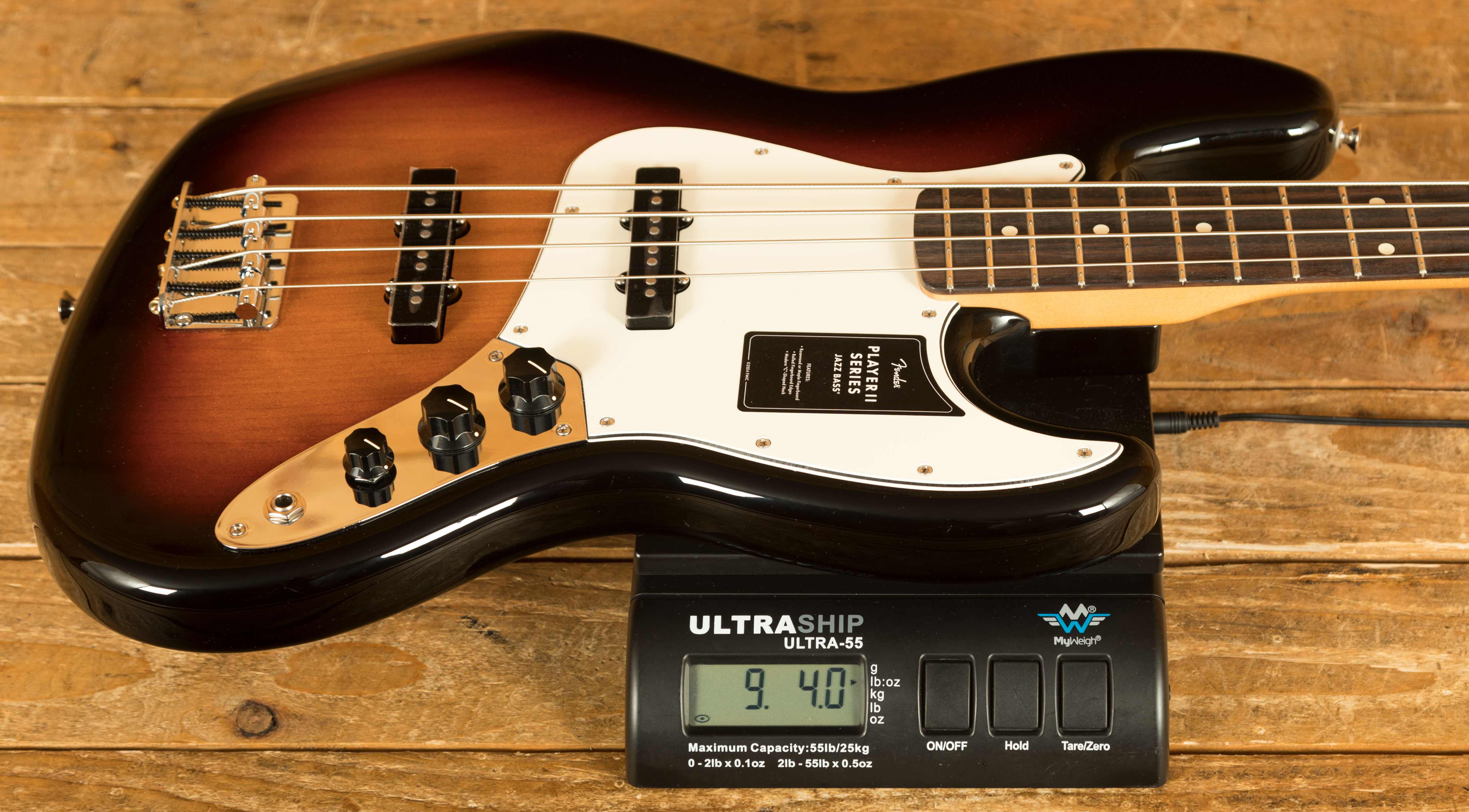 Fender Player II Jazz Bass 4-String Electric Bass, Rosewood Fingerboard, 3-Color Sunburst 3