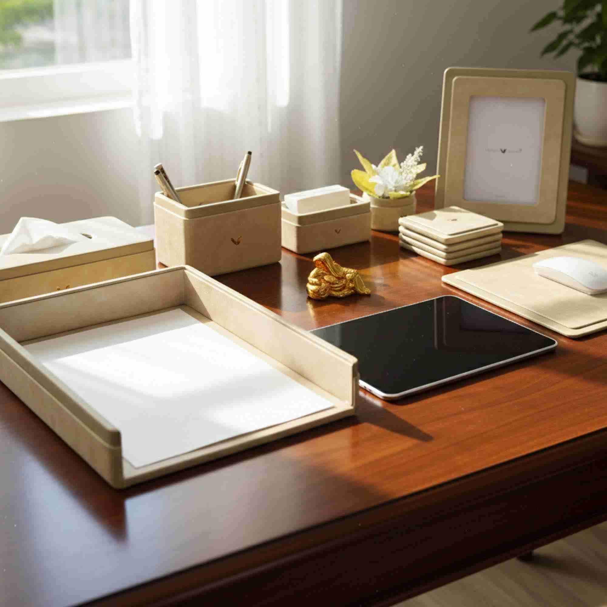 Desk Set | Light | SO8 | Moderno | Cream