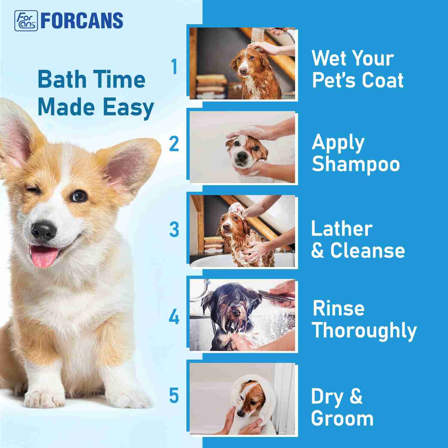 Forcans Mild Olive Shampoo for Dogs