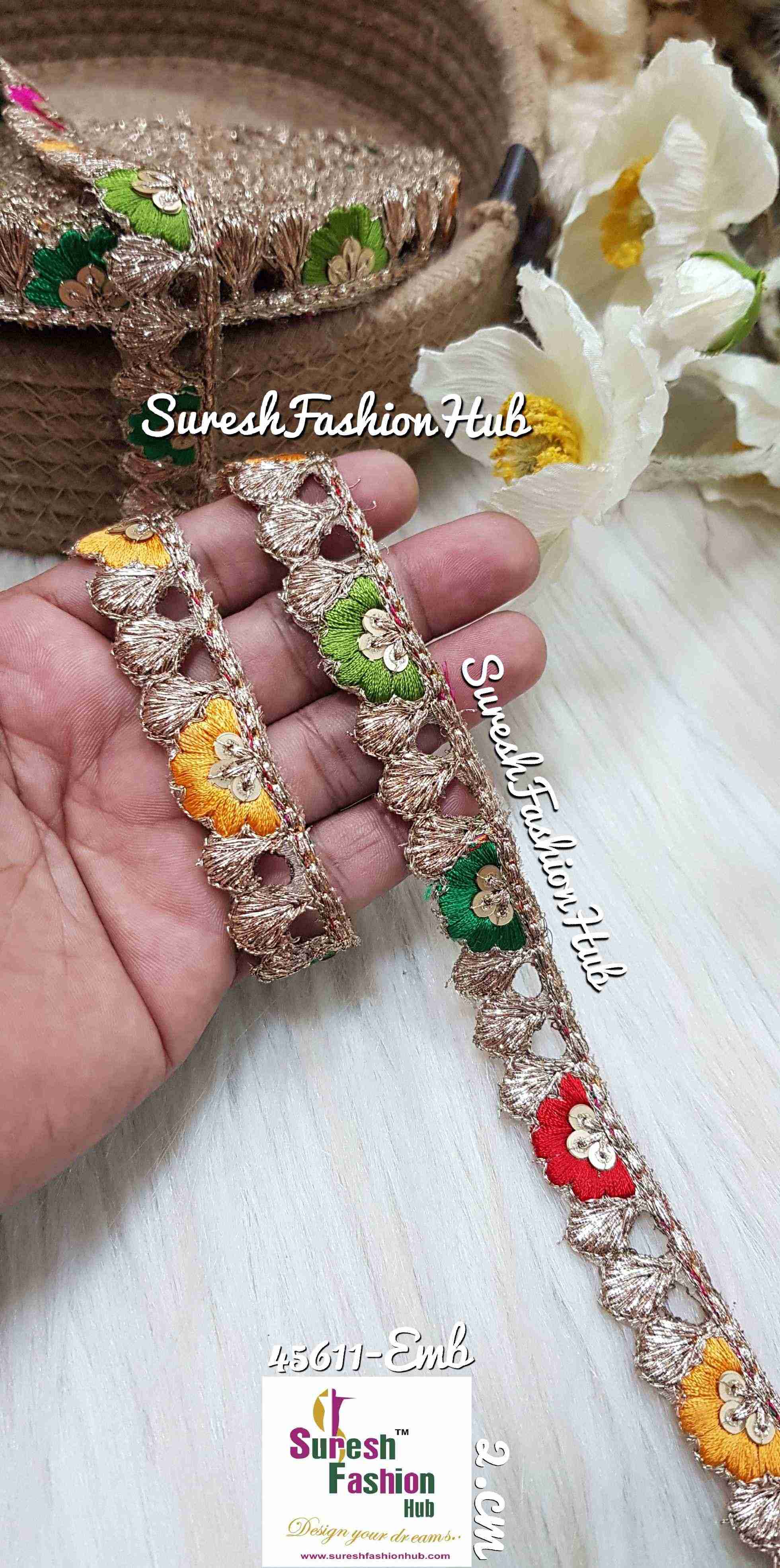 Floral Thread Embroidery Lace