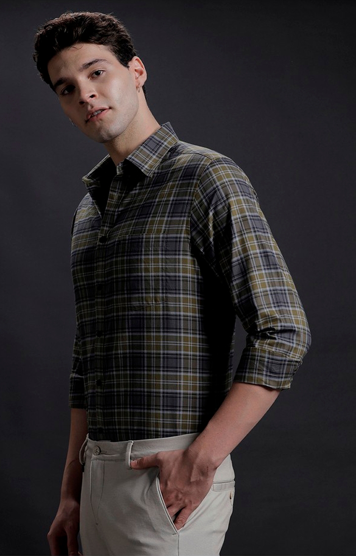 Men's Multi Cotton Checked Casual Shirt