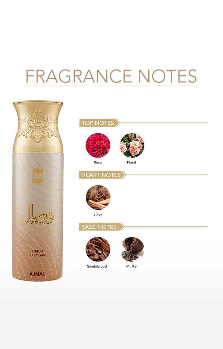 Ajmal Carbon & Sacred Love & Wisal Deodorant Spray - For Men & Women (200 ml, Pack of 3) 