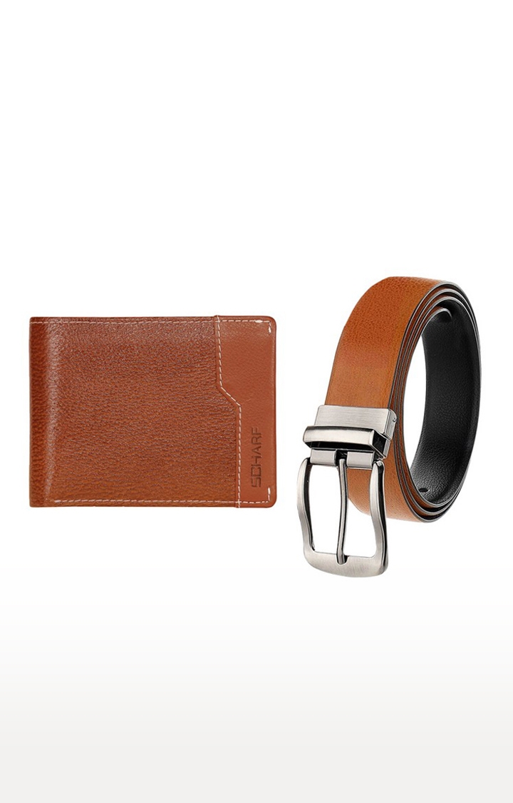 SCHARF | Tan Belt & Wallet Combo 2