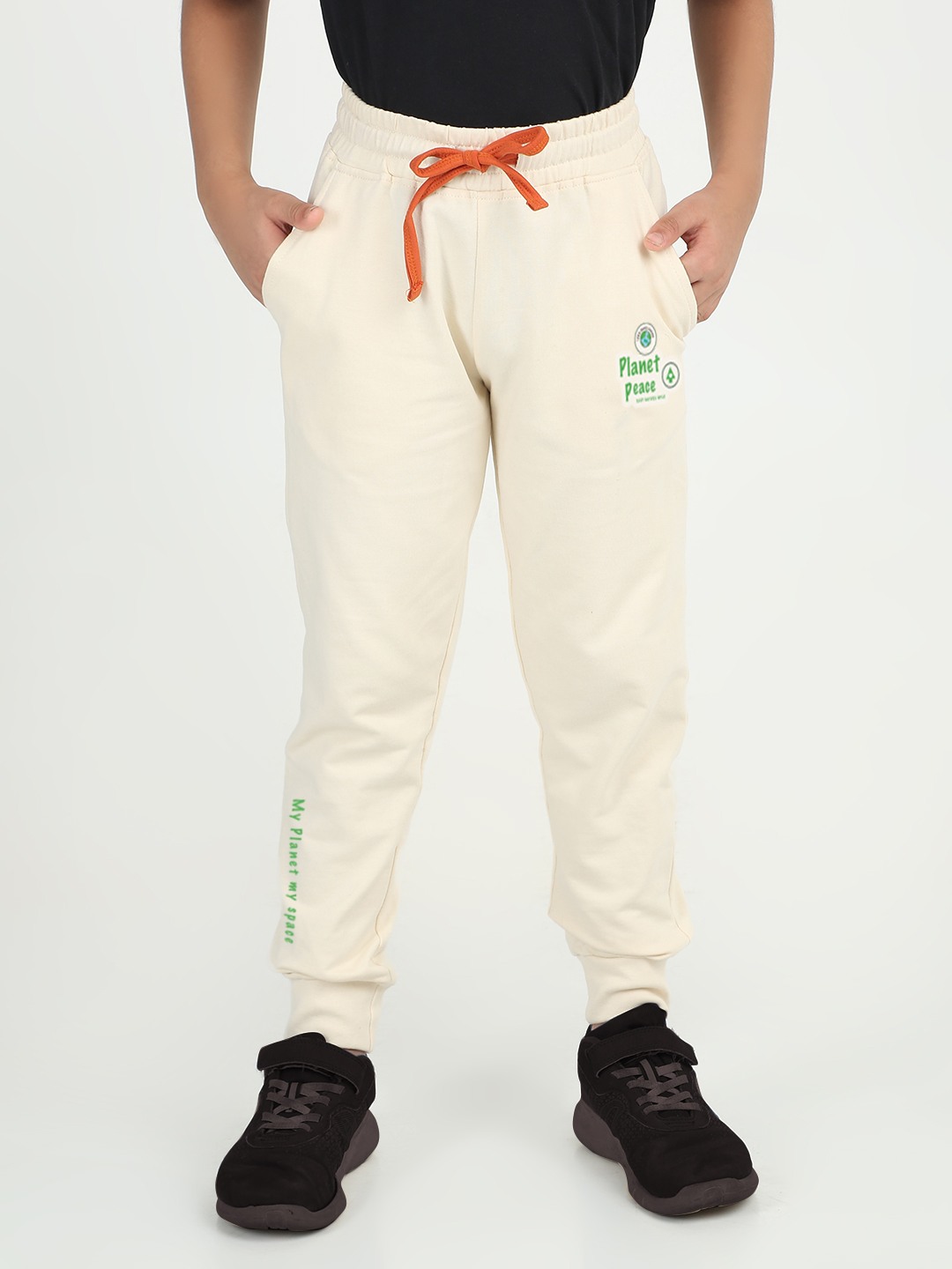 Boys 1 piece printed jogger - Butter Cream