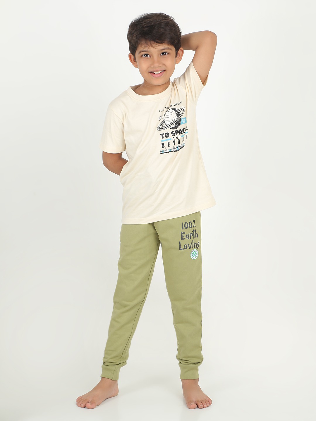 Boys 1 piece printed jogger - Sage