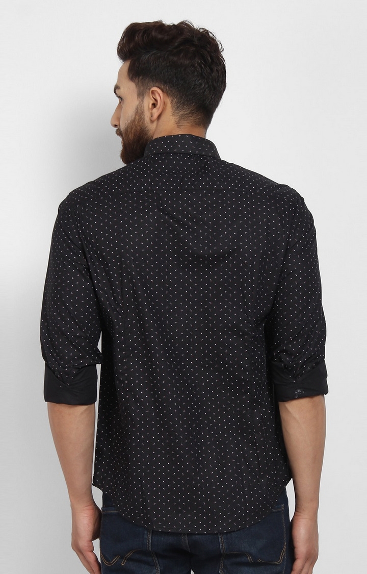 Cape Canary | Black Printed Cotton Casual Shirt 4