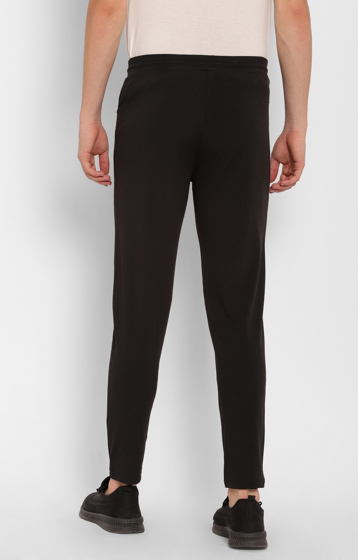 Cape Canary | Cape Canary Men's Black Cotton Lycra Solid Slim-Fit Jogger Pants 5