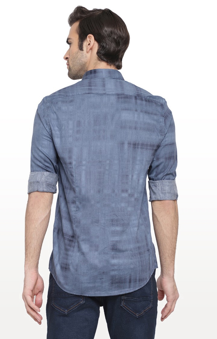 Cape Canary | Blue Printed Casual Shirt 4