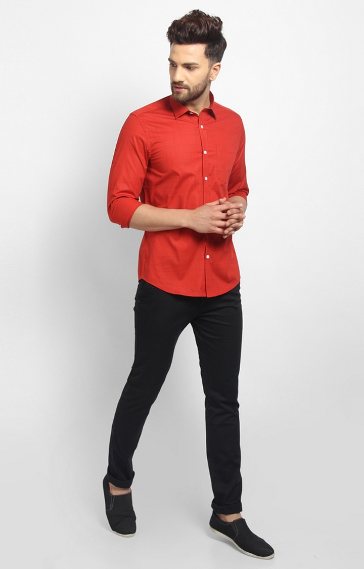 Cape Canary | Red Printed Casual Shirt 1