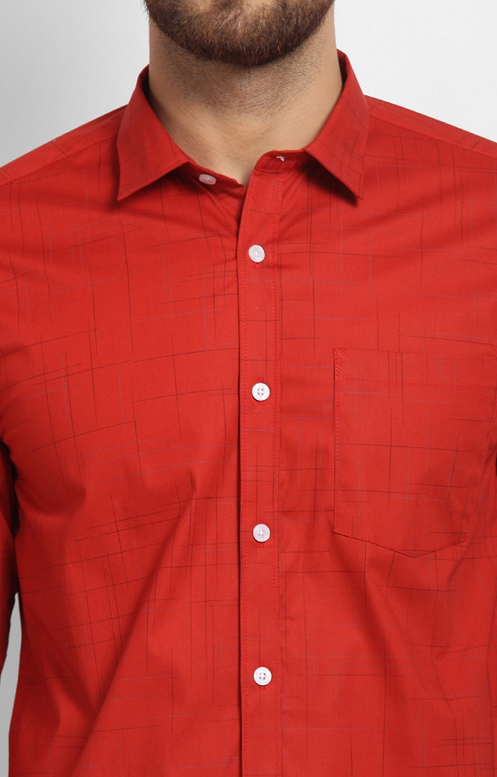 Cape Canary | Red Printed Casual Shirt 5