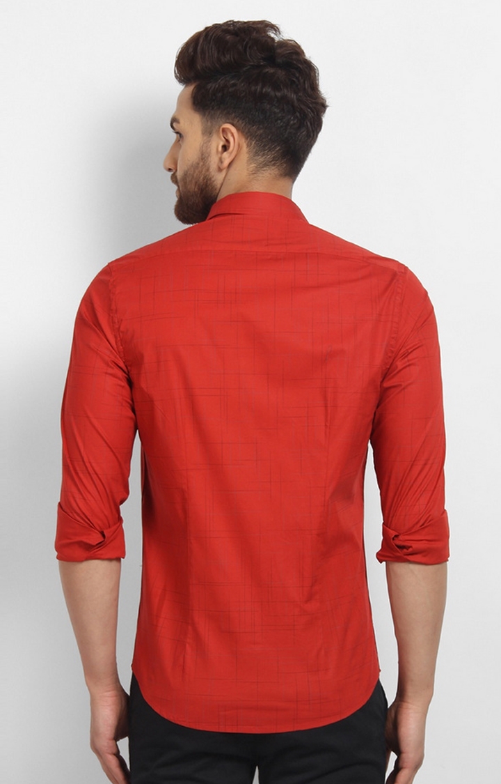Cape Canary | Red Printed Casual Shirt 4