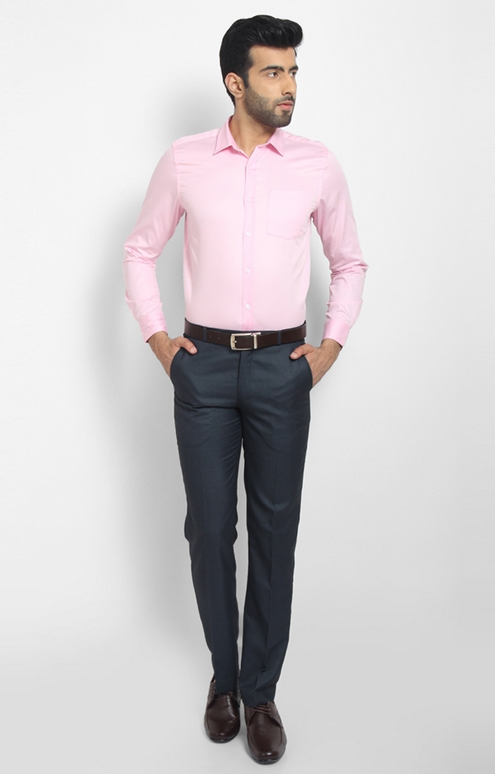 Cape Canary | Pink Solid Formal Shirt 1