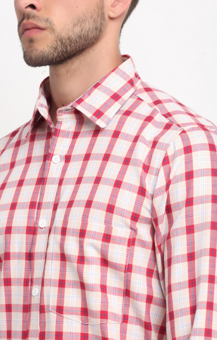 Cross Court | Red Checked Casual Shirts 4