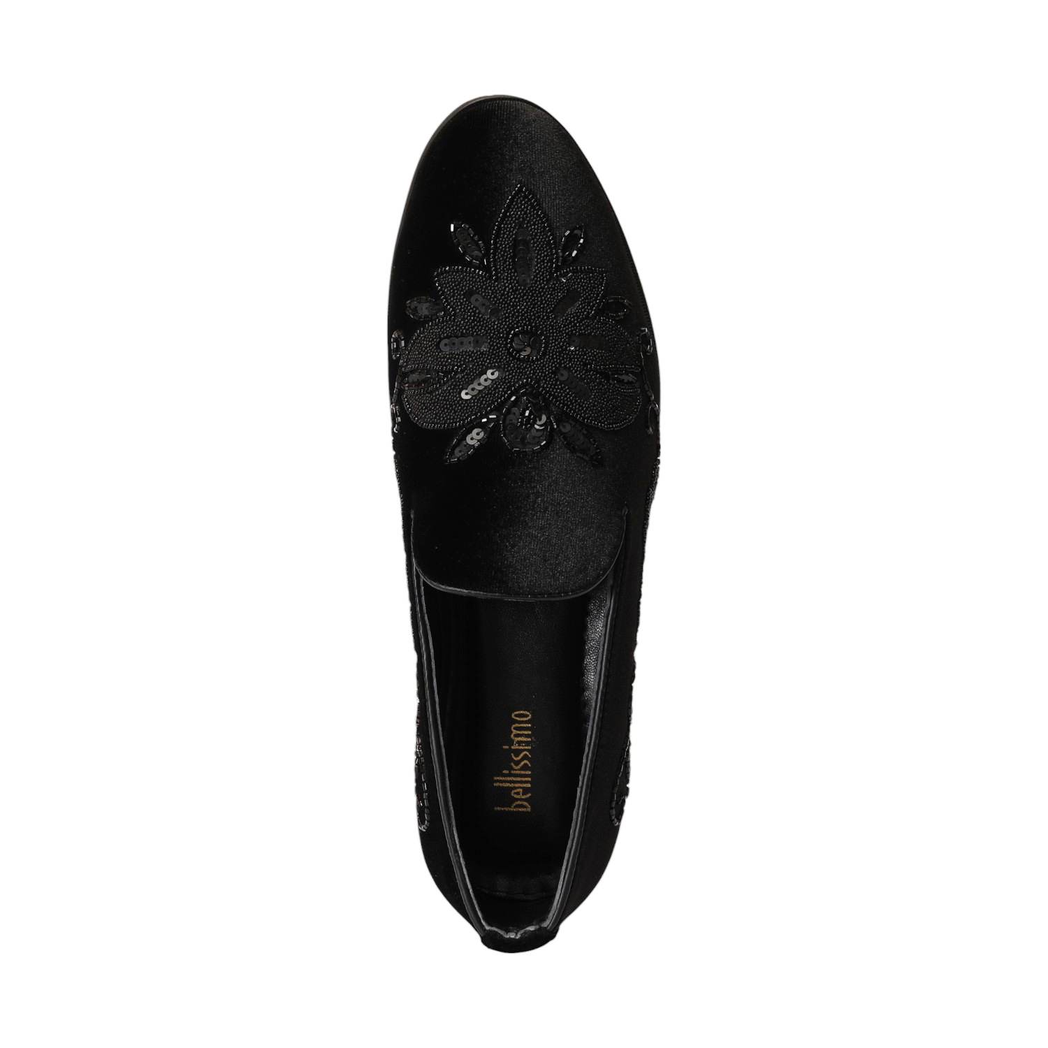 Men Black Joothis/Ethnic  Slip On