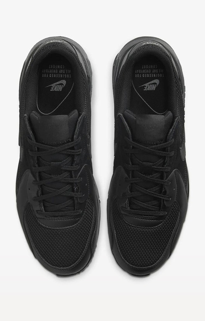 Nike men's black store mesh running shoes