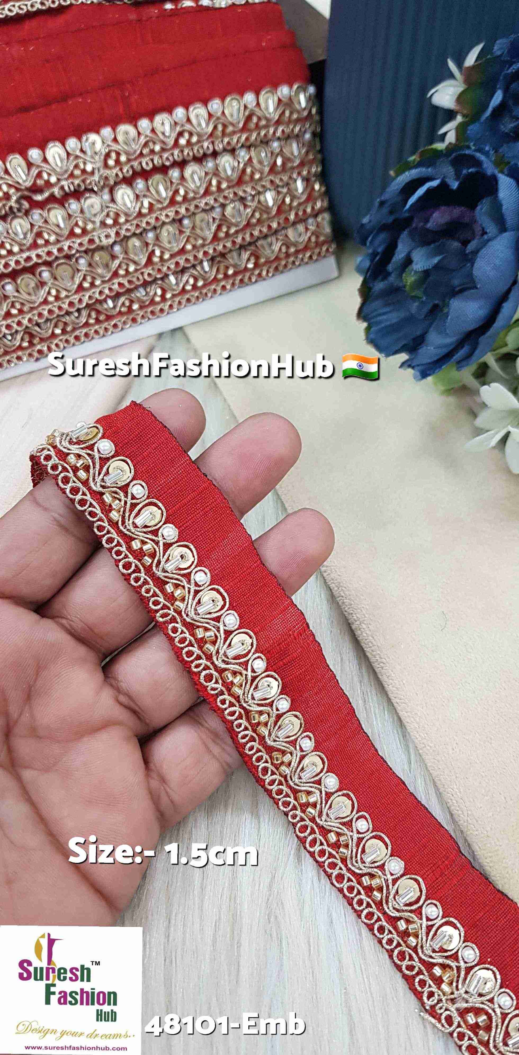 Maroon Velvet Embroidery Lace