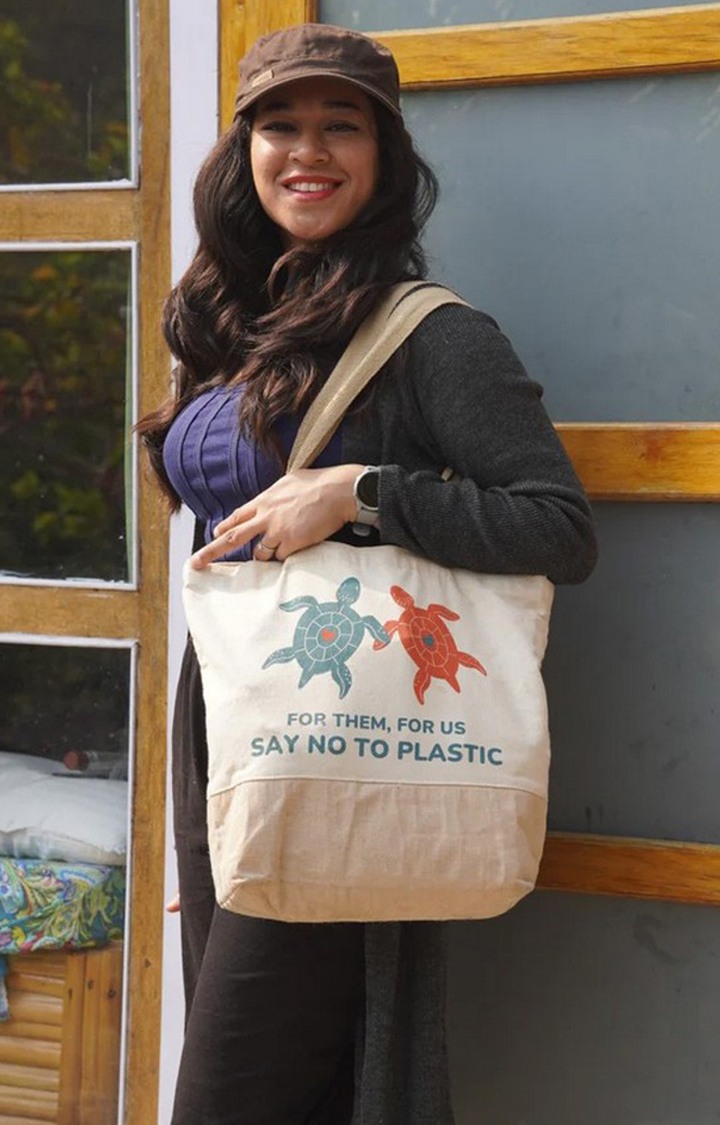 Unisex Tan Sustainable Jute Tote Bag