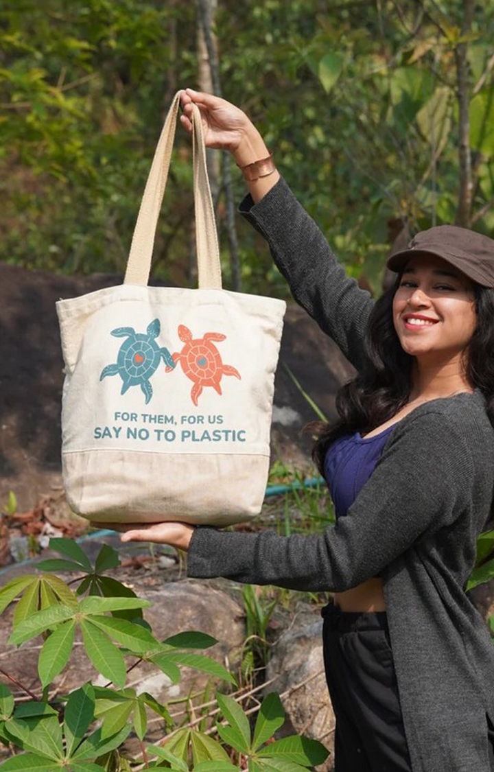 Unisex Tan Sustainable Jute Tote Bag