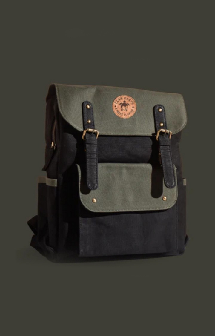 Clan Earth | Unisex Olive Green Sustainable Dugong Backpack