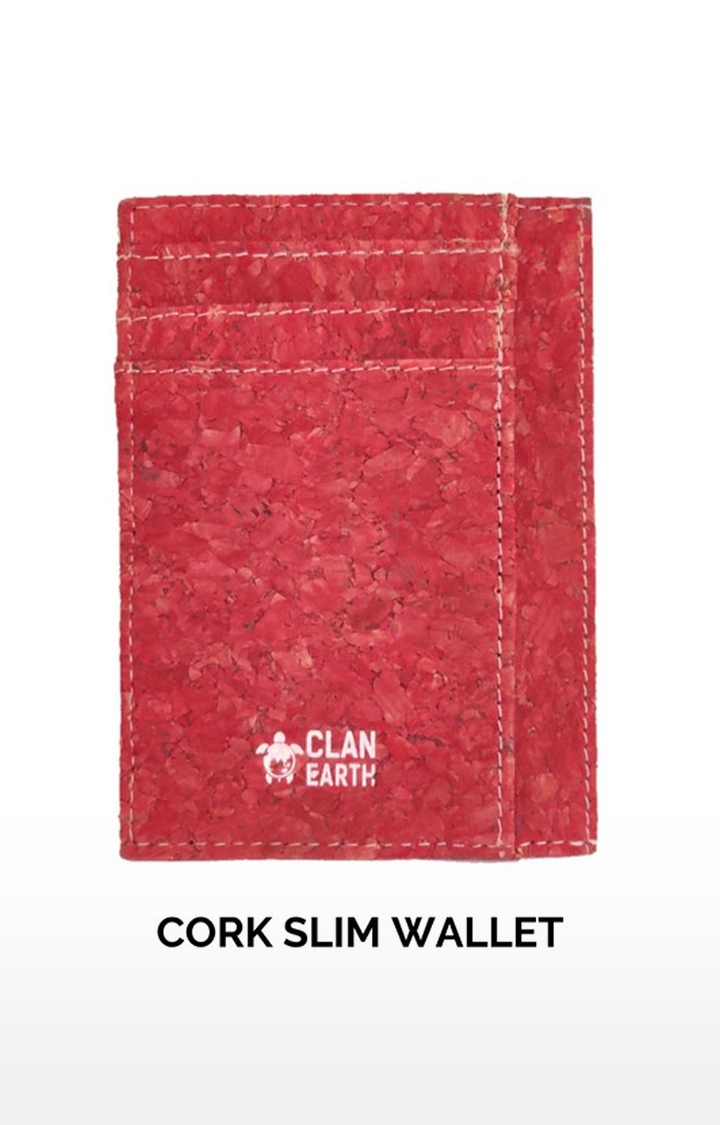 Clan Earth | Women Wine Red Sustainable Dodo Cork Wallet