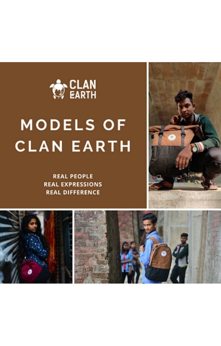 Clan Earth | Unisex Walnut Brown & Charcoal Black Sustainable Pangolin Backpack 8