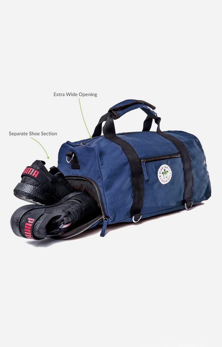 Unisex Navy Blue Sustainable Rhino Duffel