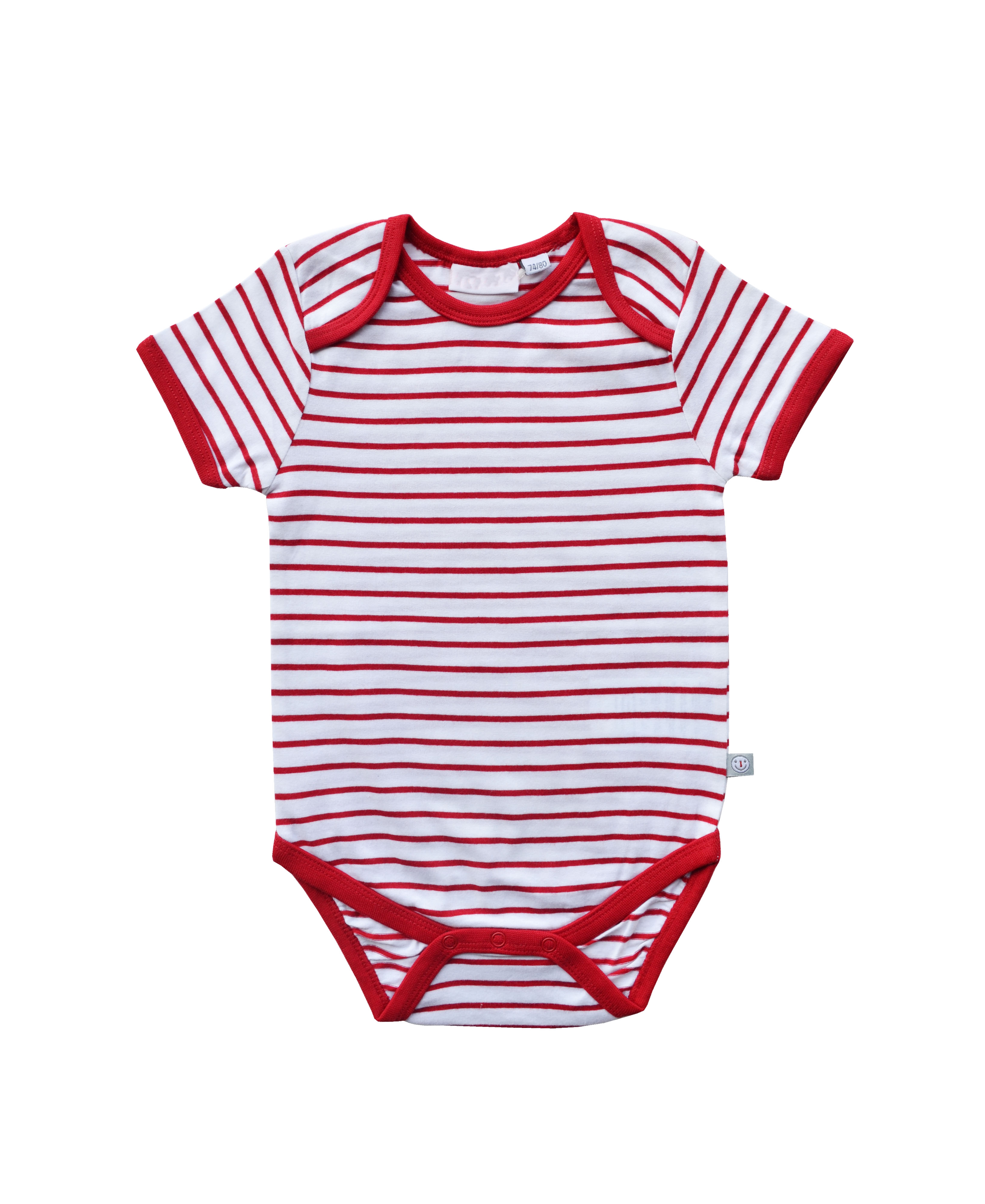 Babeez | Red / White Stripe Bodysuit (100% Cotton Jersey) undefined