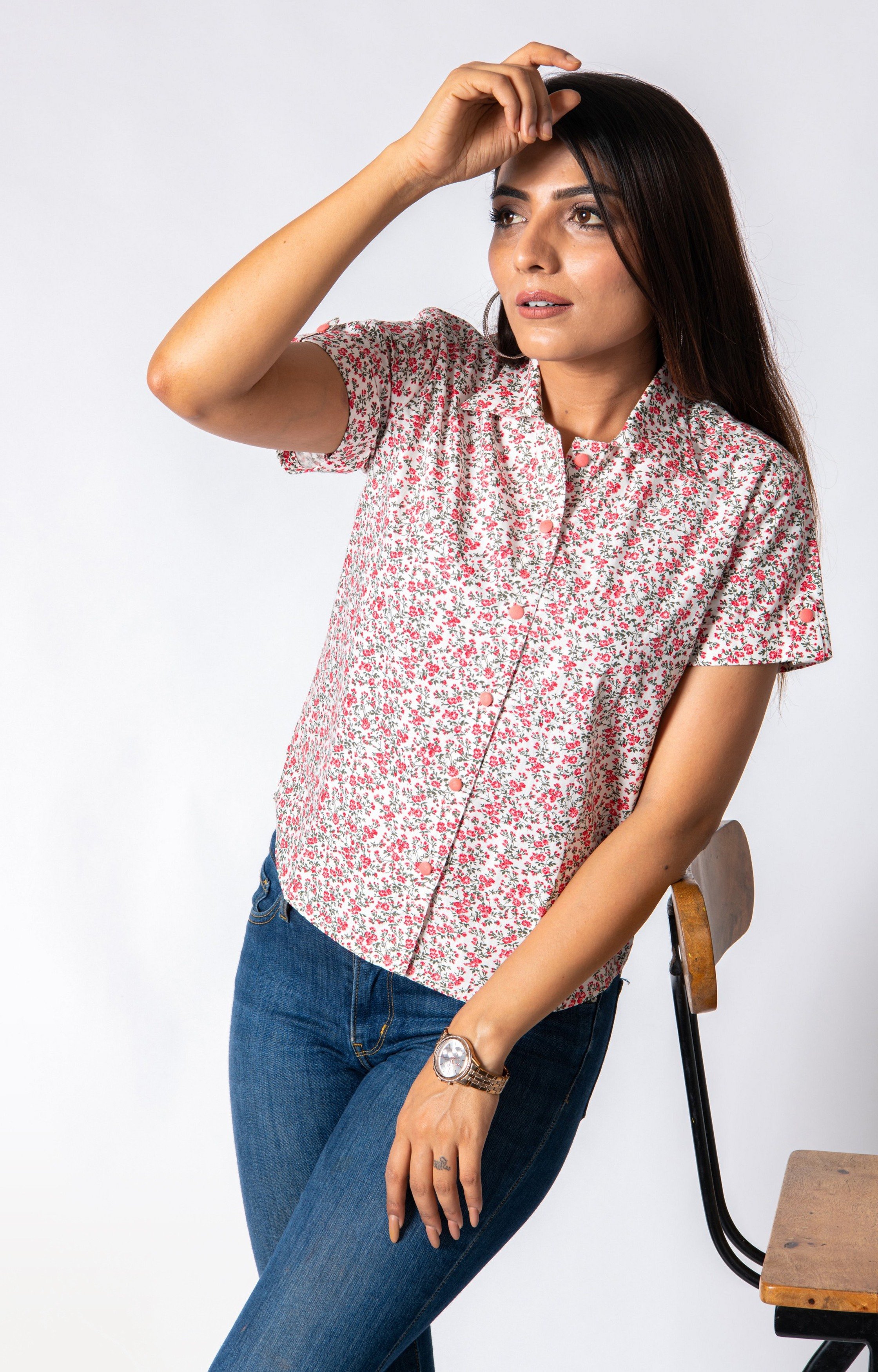 FLORAL PRINT  SHIRT