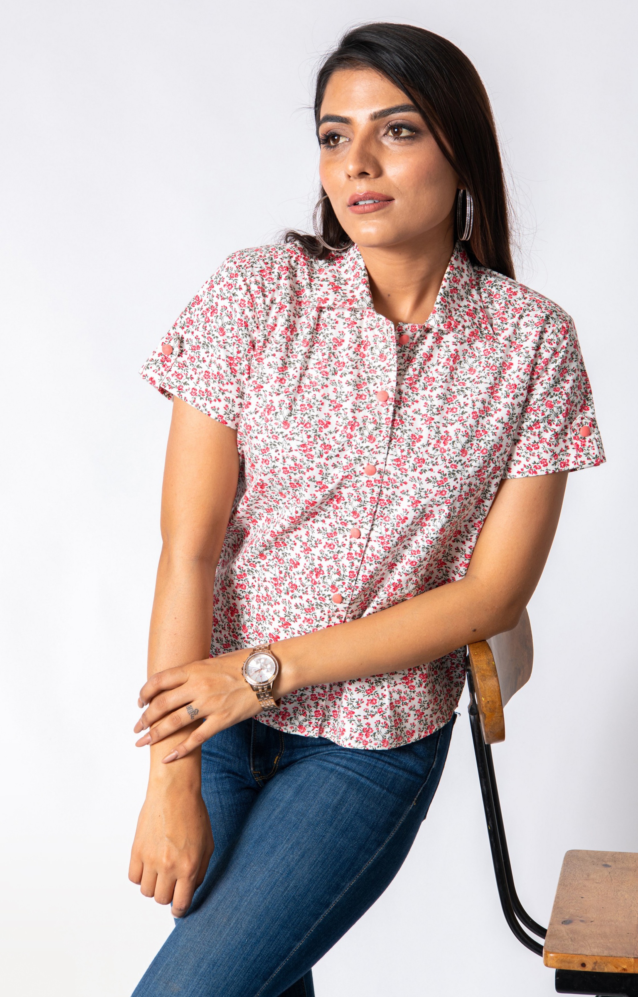 FLORAL PRINT  SHIRT