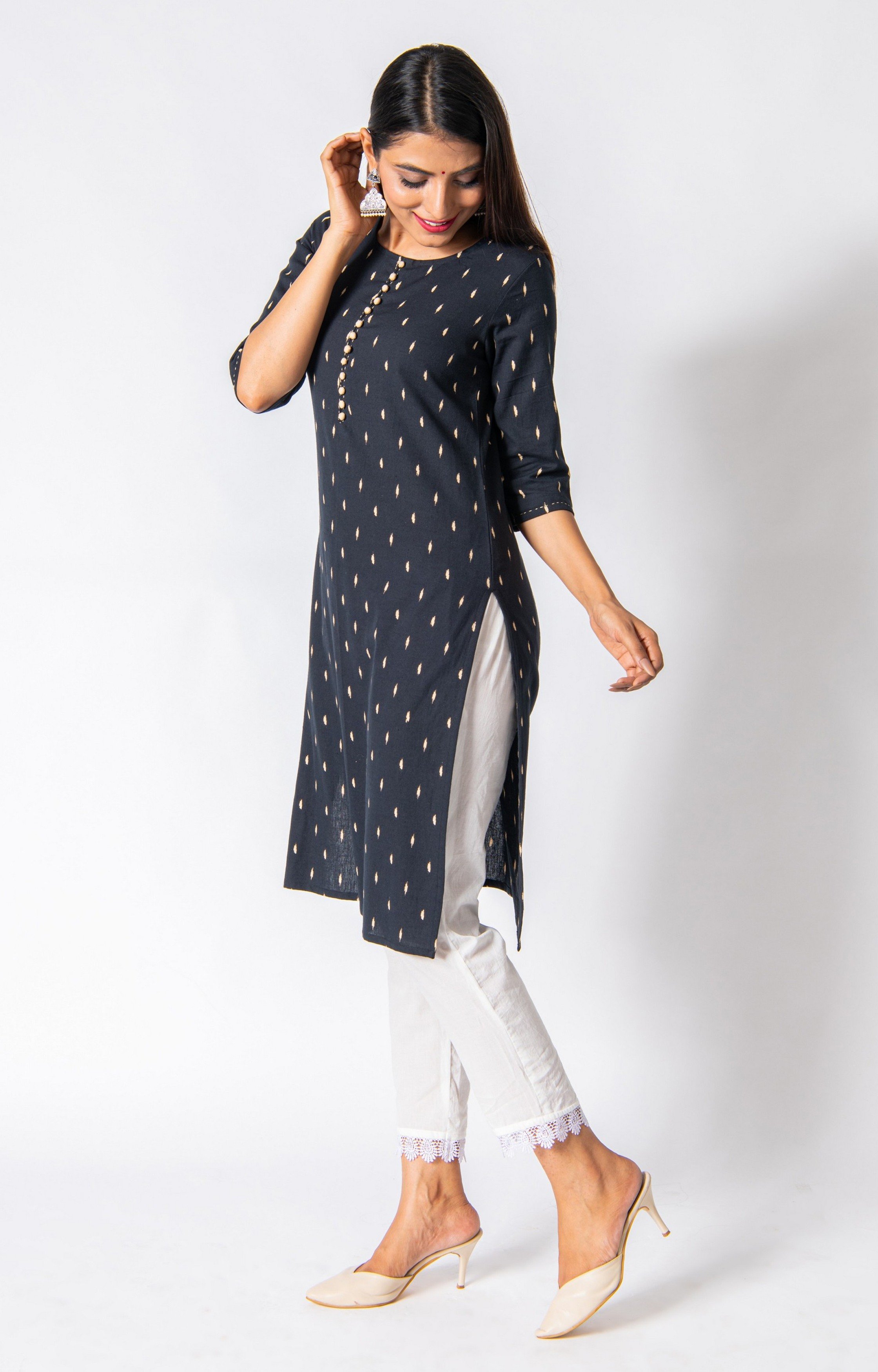 IKKAT STRAIGHT KURTA