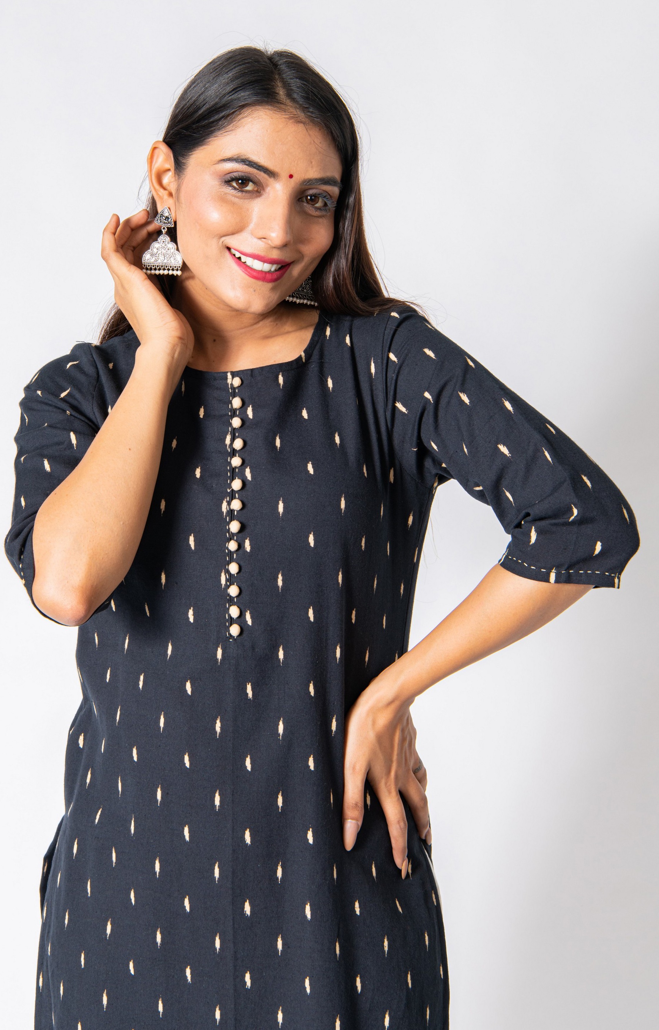 IKKAT STRAIGHT KURTA