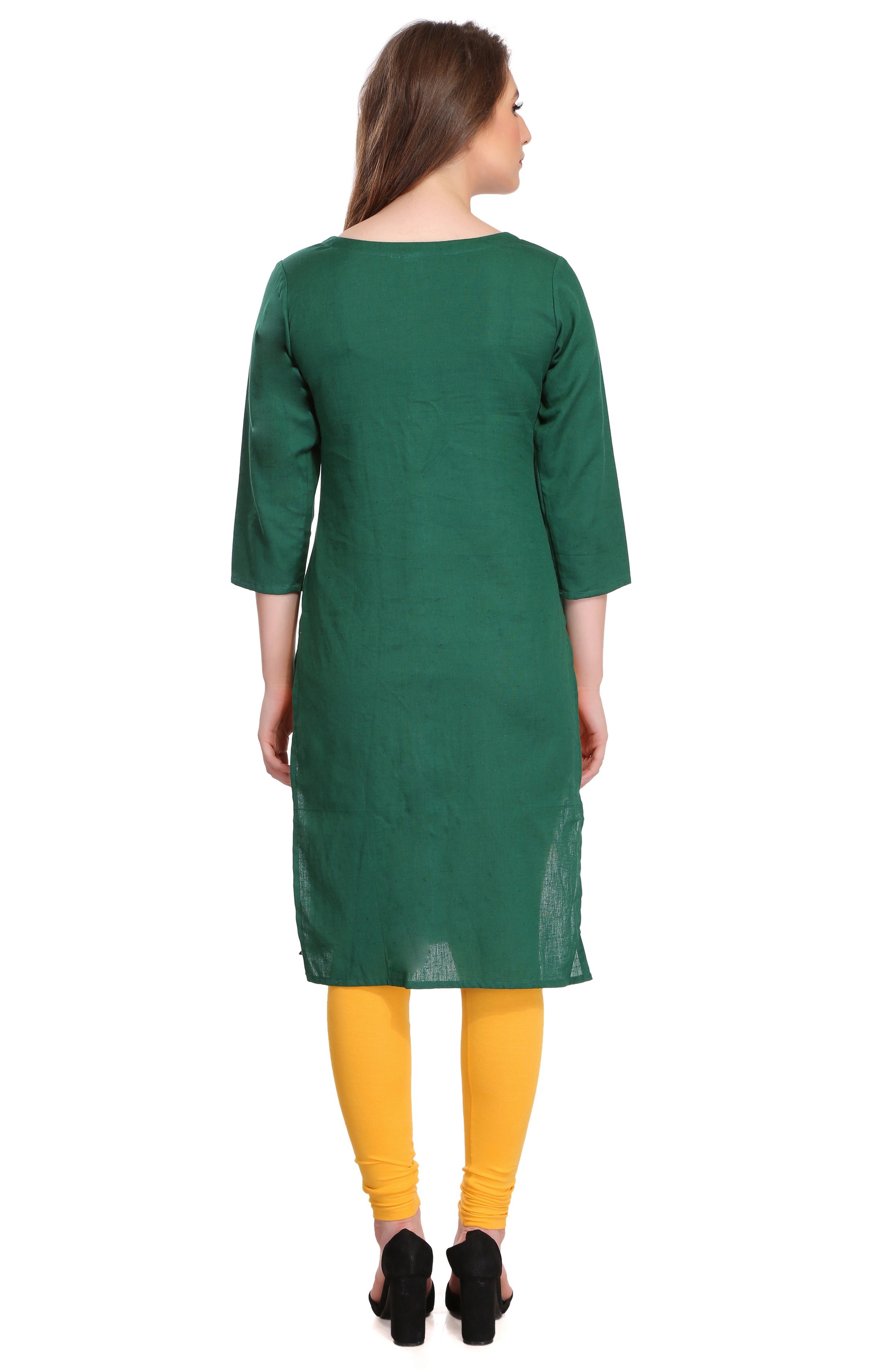 Colorfit | Colorfit Cotton Lycra Churidar Length Leggings for Women 3