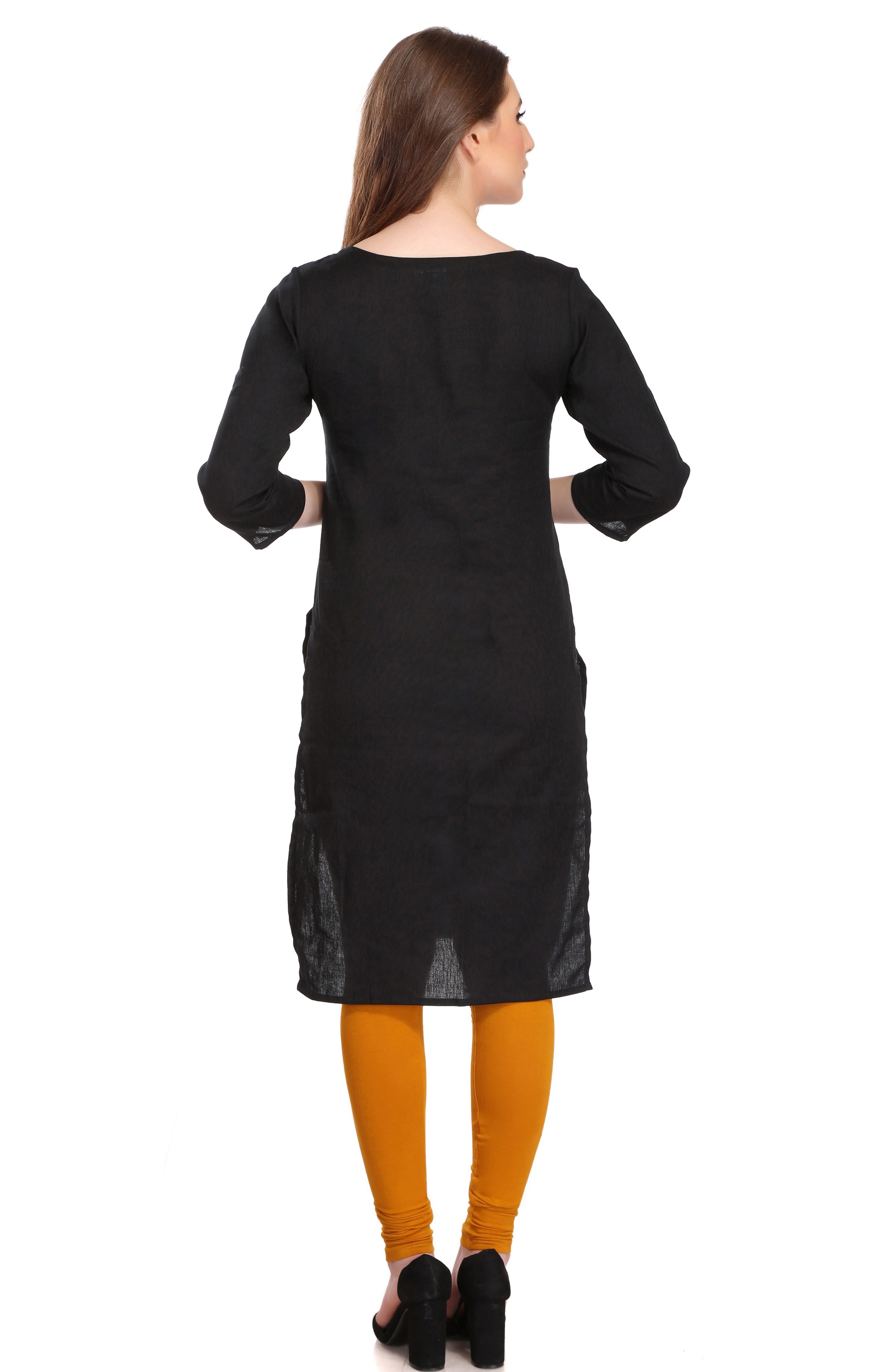 Colorfit | Colorfit Cotton Lycra Churidar Length Leggings for Women 2