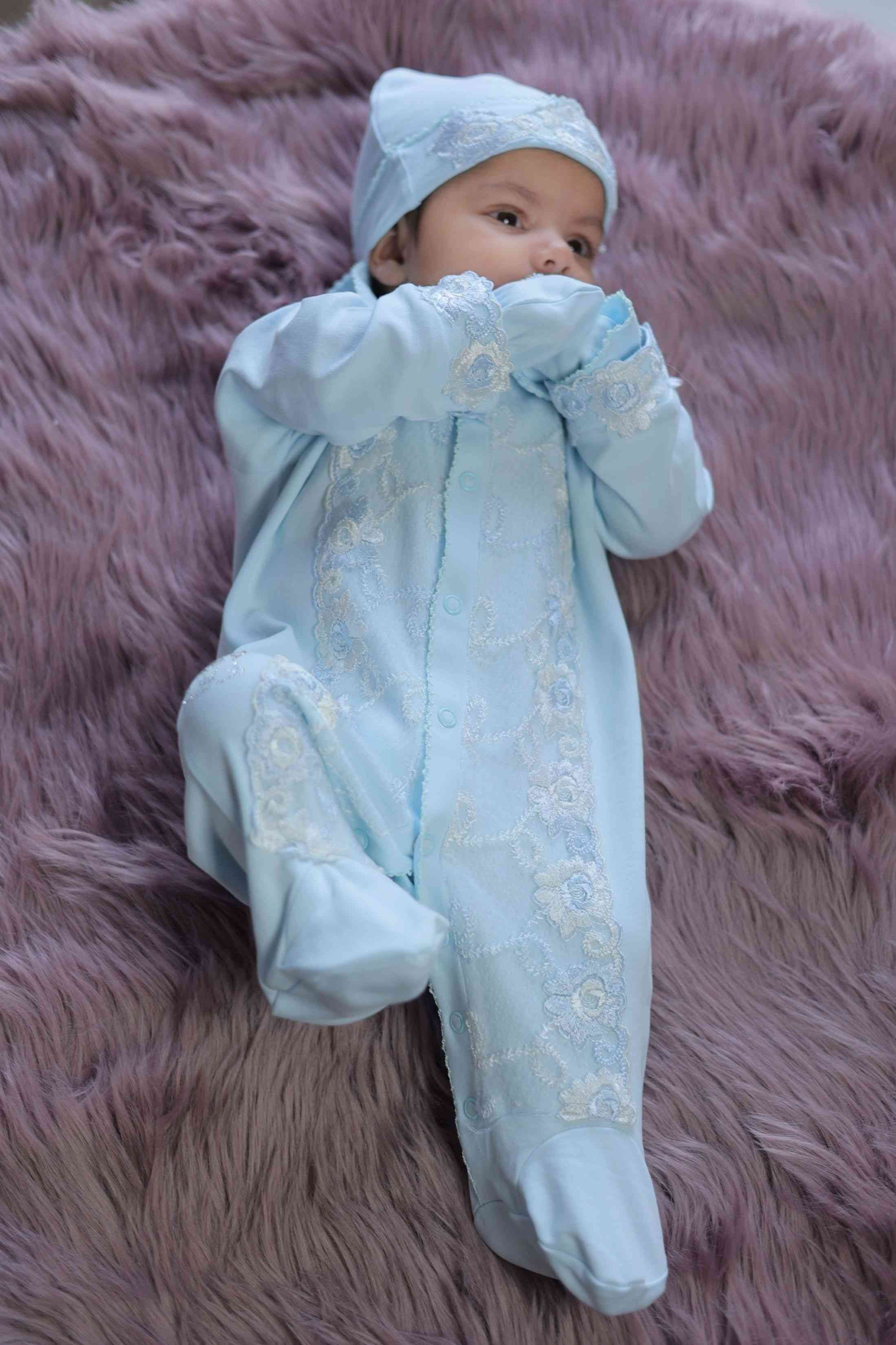 Ocean Breeze Lace Romper Set