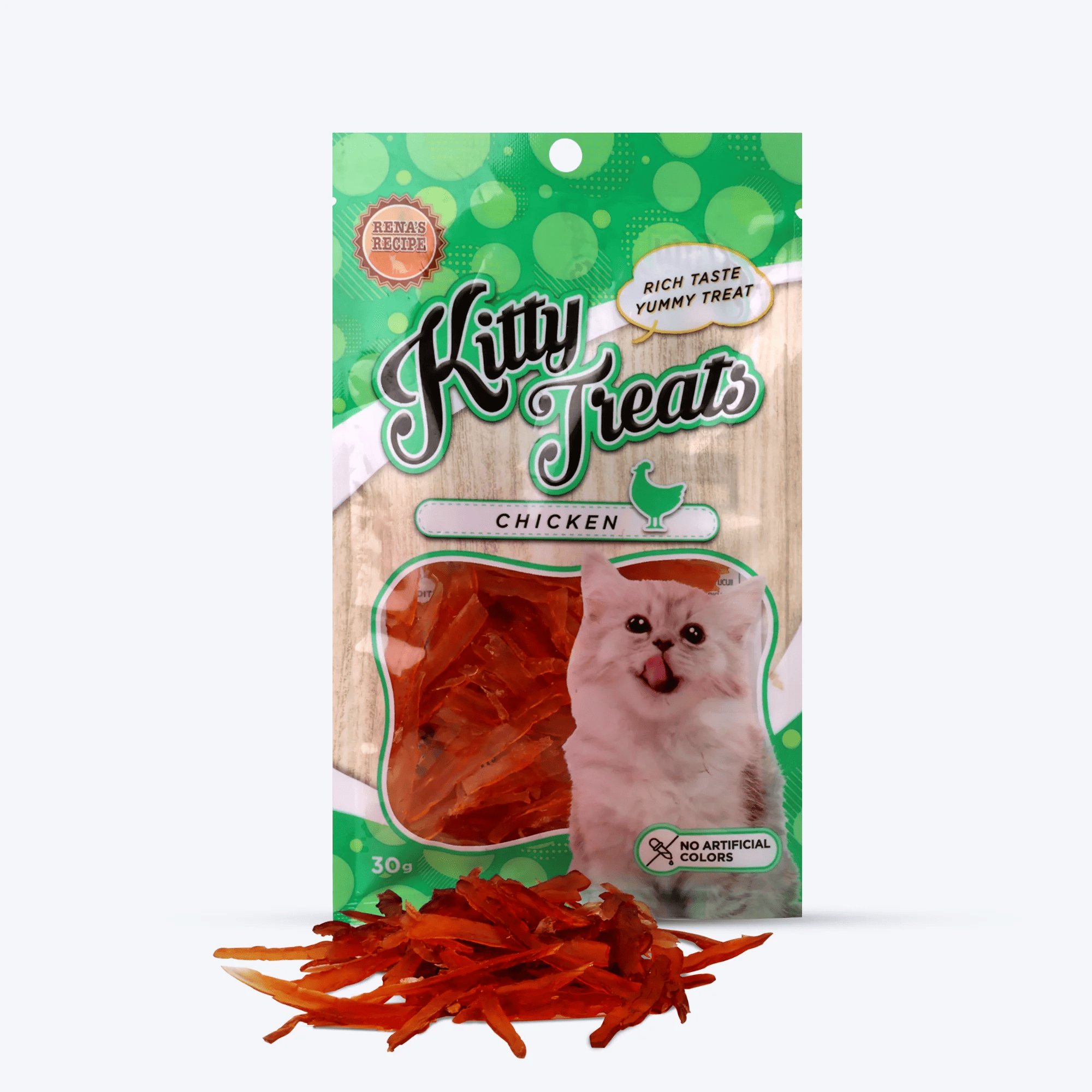Renas Recipe Kitty Treats Soft Chicken Jerky Sliced, 30 g