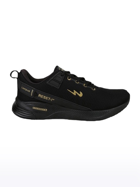Campus Shoes | Men's Black REFRESH PRO Running Shoes 0