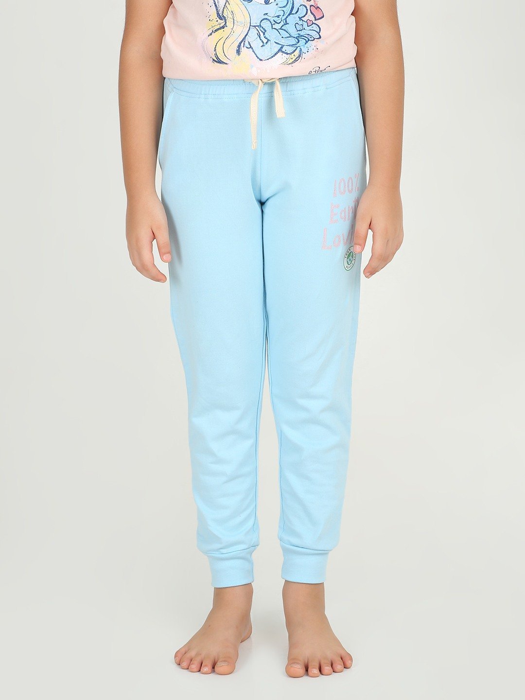 Girls 1 piece printed jogger - Sky Blue
