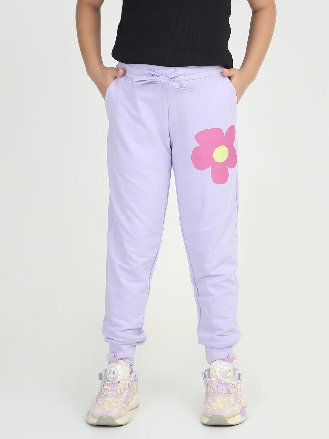 Girls 1 piece printed jogger - Lavender