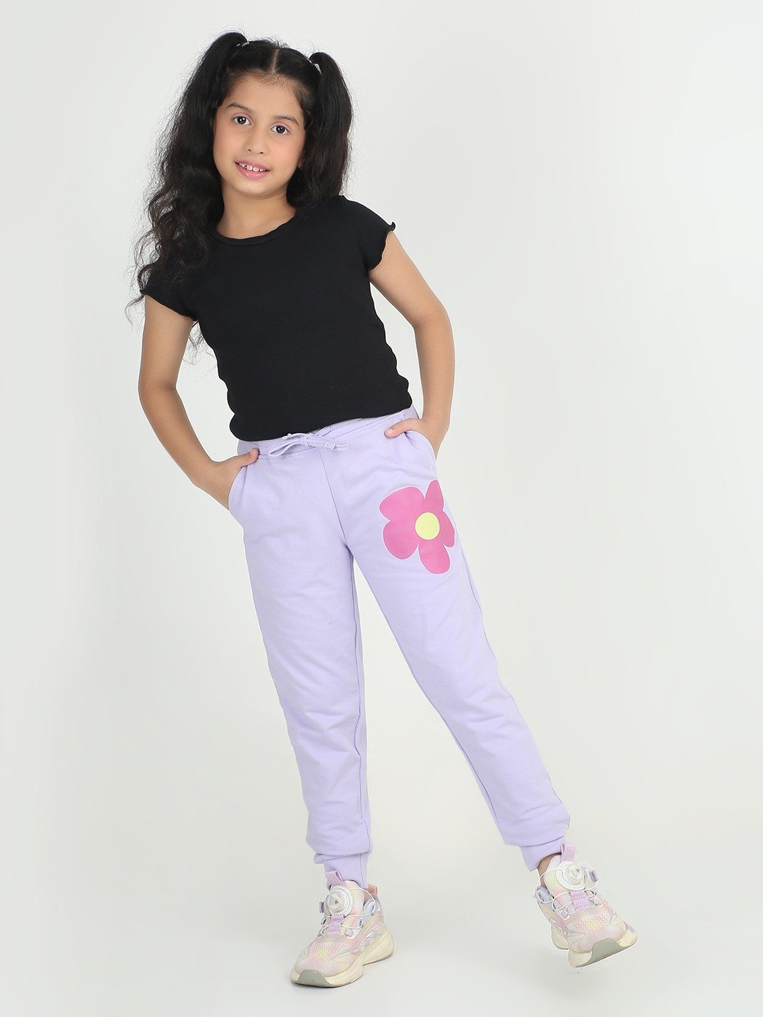 Girls 1 piece printed jogger - Lavender