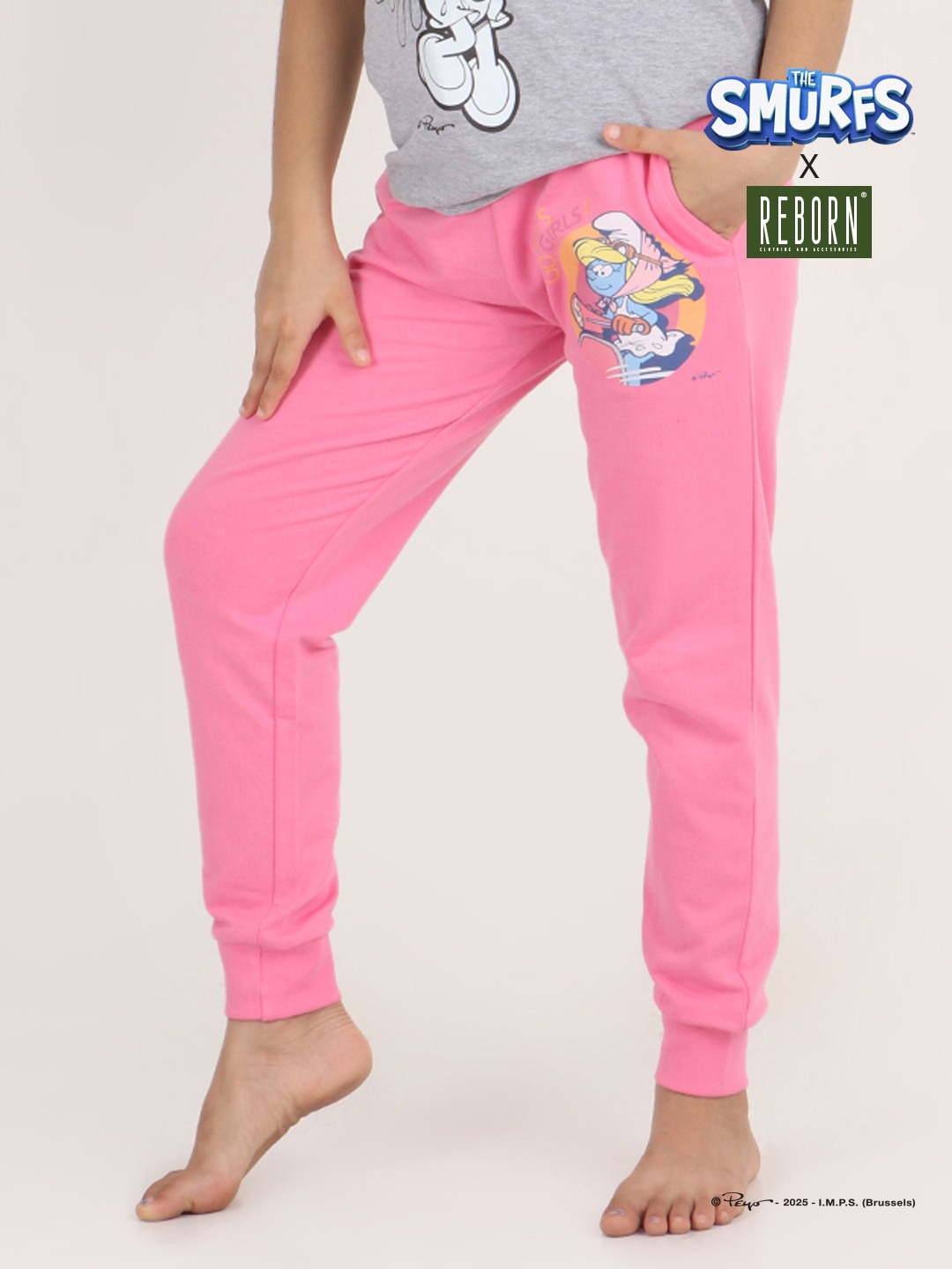 Girls 1 piece printed jogger - Pink