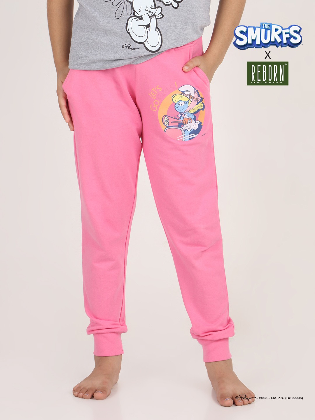 Girls 1 piece printed jogger - Pink