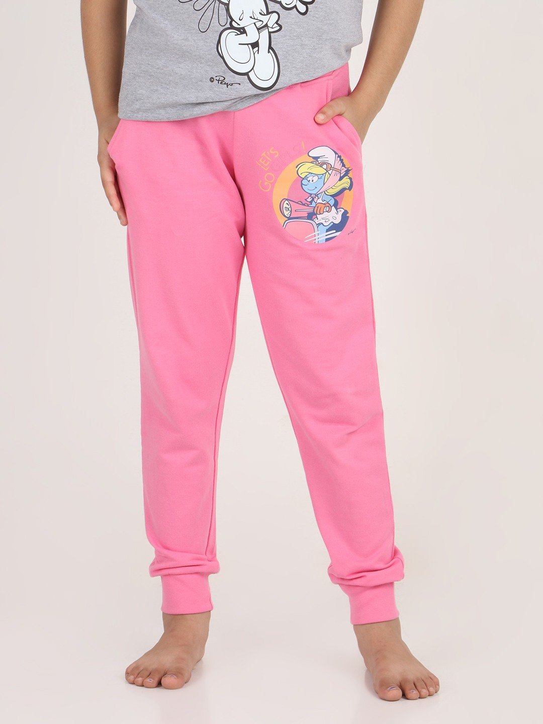 Girls 1 piece printed jogger - Pink