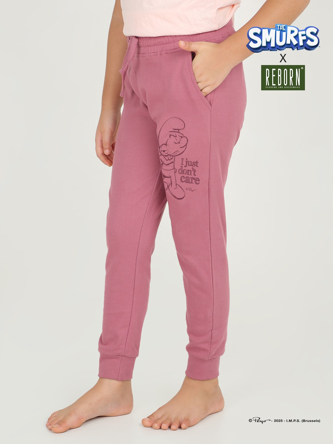 Girls 1 piece printed jogger - Mouve